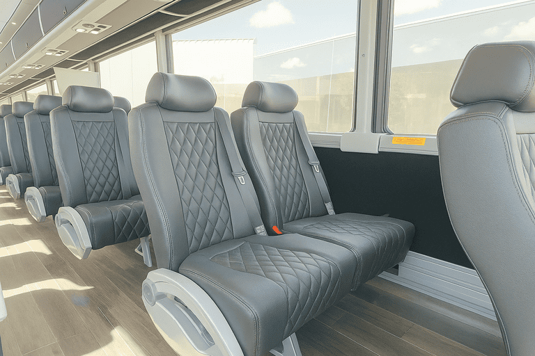 interior of Charter Bus Rental Inglewood charter bus